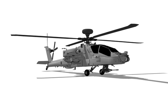 helicopter ah-64 plane toy aircraft airplane usa ww world war israel american boeing chopper attacker attacher 3d print model - Mito3D