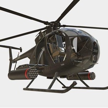 helicopter hughes md 500 gunship 3d print model - Mito3D