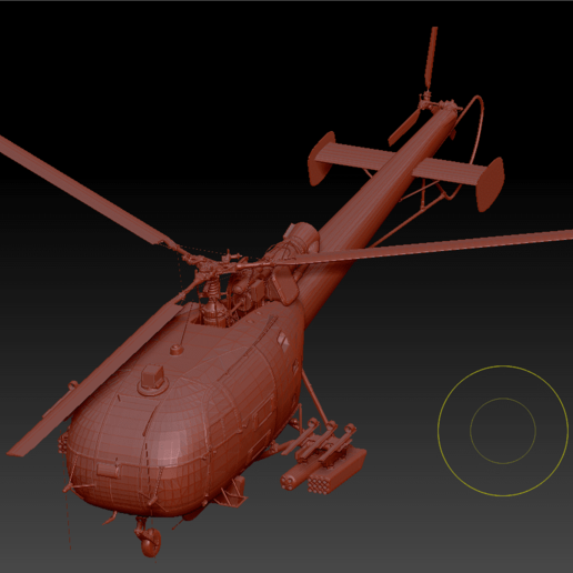 Hubschrauber 316b Luft Raumfahrt sa316 319 Lerche ⅲ 3D print model - Mito3D