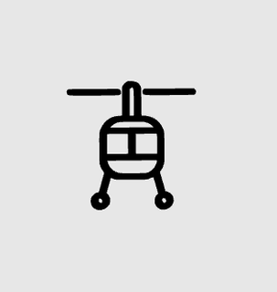 hélicoptère pictogramme 3d print model - Mito3D