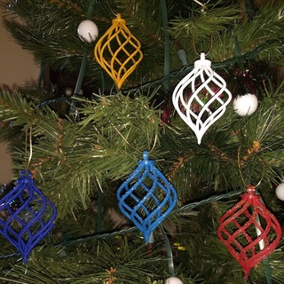 helix-shaped christmas ornament Various holiday decoration helix 3d print model - Mito3D