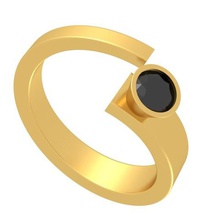 hélice de anillo la joyería contemporáneo moderno onyx 3d print model - Mito3D