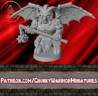 hell brute ver 20 demons barbarians demon barbarian tabletop gaming wargaming miniature miniatures figurines dnd 3d print model - Mito3D