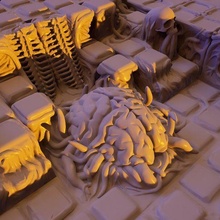 infierno dimensión inicio conjunto mordedura dragón d modular terreno dnd 3d print model - Mito3D