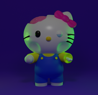 hell kitty halloween spooky 3d print model - Mito3D