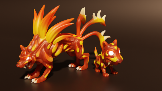 inferno cucciolo lvl 1 2 3d print model - Mito3D