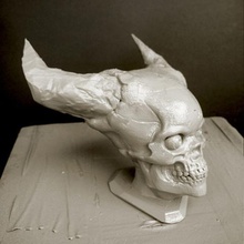 cehennem kafatası sanat 3d print model - Mito3D