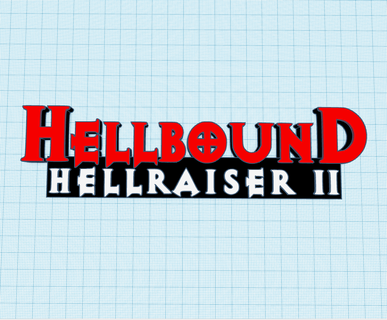 hellbound hellraiser ii logo display maniacmancave3d 3d print model - Mito3D