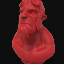 hellboy-busto jogo criatura monstro diabo demônio do busto hellboy 3d print model - Mito3D
