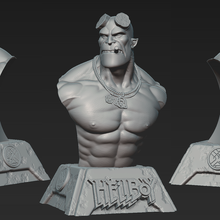 hellboy bust art hellboy demon mikemignola collectibles bust apocalypse toy 3d print model - Mito3D