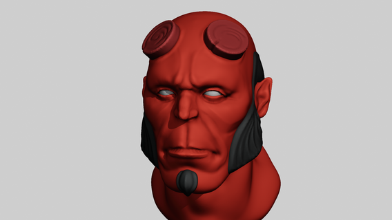 Hellboy busto Miguel mignola cómic Arte 3dprinting 3d print model - Mito3D
