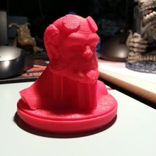 hellboy bust art hi-res movies sculpt sculptures 3d print model - Mito3D