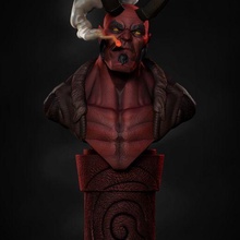 hellboy exclusive fanart hellboy art 3d toy collectibles resin 3dprint colecionavel resina bust busto