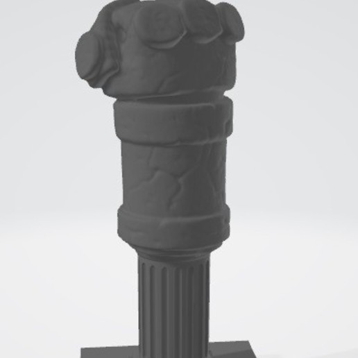hellboy hand doom sculpture 3d stl art toys action figures toy kids sci-fi 3D print model - Mito3D