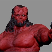 Hellboy película estatua figurilla imprimible 3d print model - Mito3D