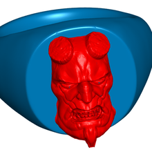 hellboy signet ring resizing instructions jewelry 3d print model - Mito3D