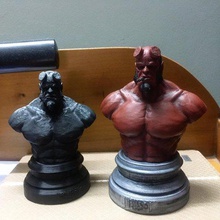 hellboy 2019 art game film marvel dc comic bust demon monster character head statue scupltures 3d print model - Mito3D