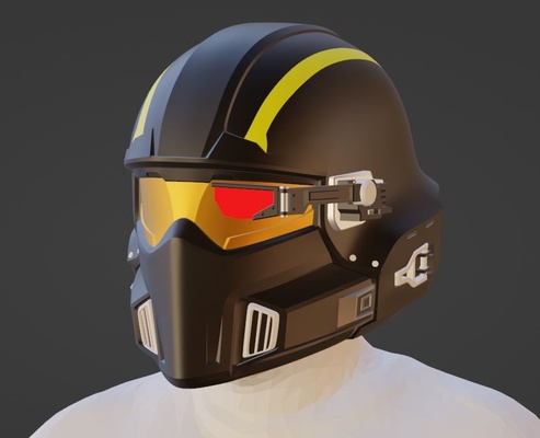 mergulhadores inferno helldivers2 espaço capacete syfy cosplay traje 3d print model - Mito3D