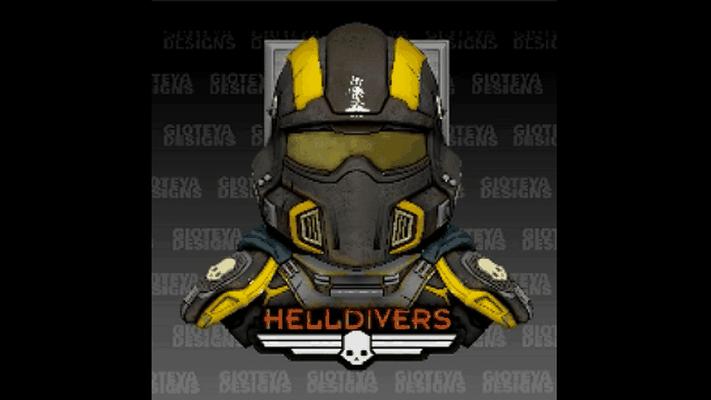 helldivers game 2 cosplay figurine mask collector space videogames ps5 pc games miniature 3d print model - Mito3D