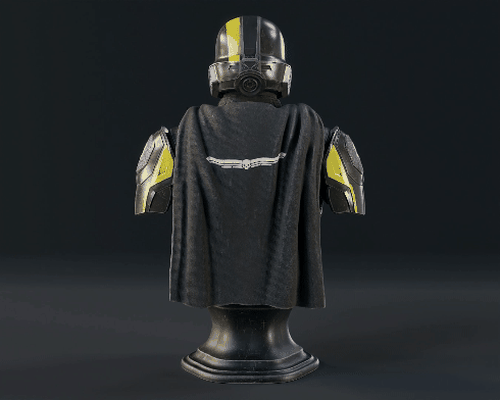 helldivers 2 - b-01 tactical bust 3d print files art helmet armor cosplay champion of people hero federation 3d print model - Mito3D