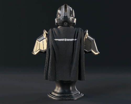helldivers 2 - hero of federation bust 3d print files art helmet armor cosplay champion people 3d print model - Mito3D