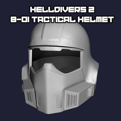 helldivers 2 b-01 tactical helmet cosplay 3d print model - Mito3D
