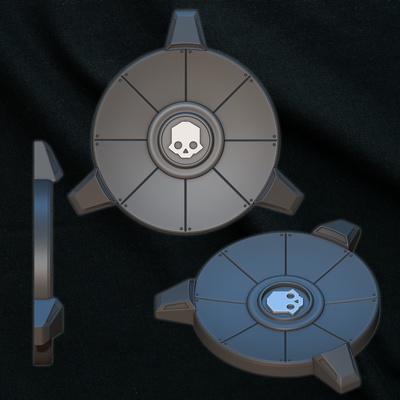 helldivers cup holder cupholder sci-fi 3d print model - Mito3D