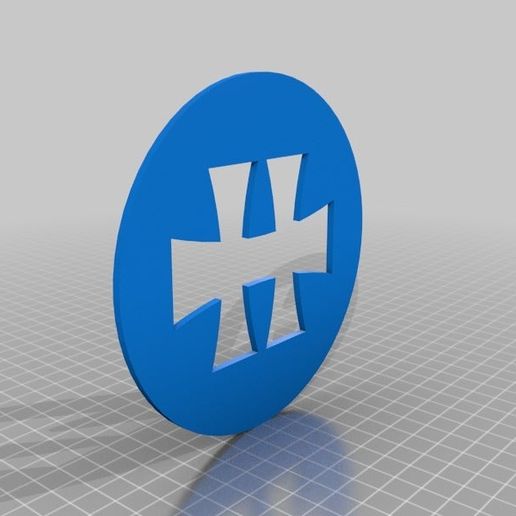 Hellfest croix ronde 3D print model - Mito3D
