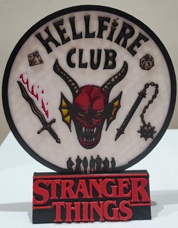 hellfire stand stranger Various things booth club 3d print model - Mito3D