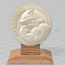cehennem balığı logo tabak Balık tutma 3d print model - Mito3D
