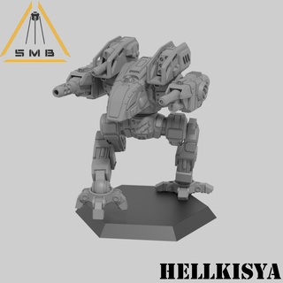 hellkisya scifi space wargame mech american mecha 6mm battletech toy boardgame robot 3d print model - Mito3D