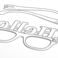 hello glasses fashion toy 3d print model - Mito3D