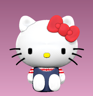 hello kitty Art plays games toys 3d print model - Mito3D