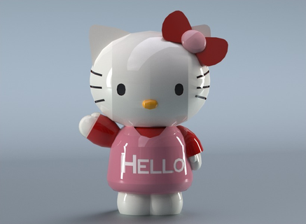 hello kitty Game 3d printing hello kitty partcloud partsolution toy game toys playset accessories  3d print model - Mito3D