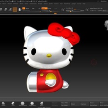 ciao kitty casa hellokitty giocattolo arte 3d print model - Mito3D