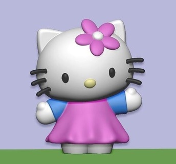 hello kitty cat animal figure anime 3d print model - Mito3D