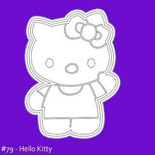 hello kitty - cookie cutter cookie cutter stl file cartoon hello kitty  3d print model - Mito3D