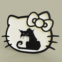 hello kitty - huysuz kedi sanat 2dart 2d duvar sanatı eğlenceli komik grumpycat Merhaba cat lol resim 3d print model - Mito3D