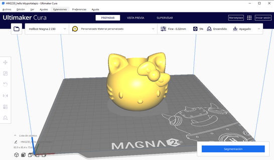 Hola gatito portalapiz cupholder caja Arte accesorio herramienta sanrio posavasos 3d print model - Mito3D