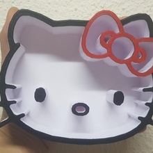 hello kitty tazón casa los contenedores caramelo 3d print model - Mito3D