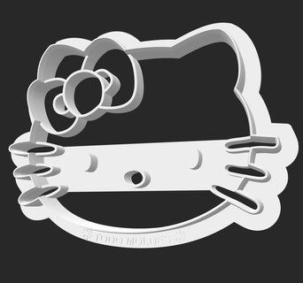 hello kitty cookie cutter drawings 3d print model - Mito3D