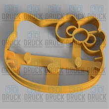 hello kitty cookie cutter home biscuit 3d print model - Mito3D