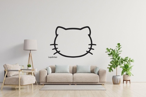 Hola gatito deco hogar casa Hola gatito deco 3d print model - Mito3D