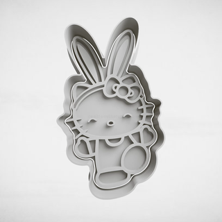 hello kitty easter cookie cutter cutters stl molds rabbit bunny sanrio 3d print model - Mito3D