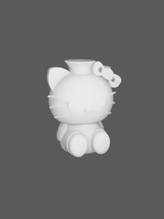hello kitty flower pot vase 3d print model - Mito3D
