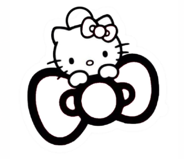 hello kitty giant bow key chain Jewelry my melody heart cute nice sanrio 3d print model - Mito3D