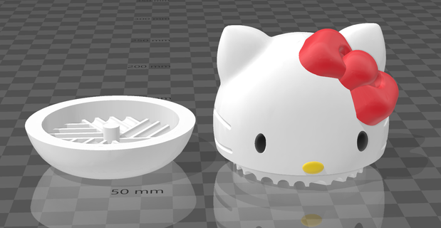 hello kitty grinder weed 3d print model - Mito3D