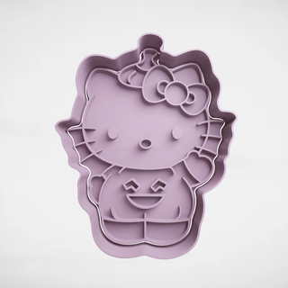 hello kitty halloween cookie cutter cutters stl molds sanrio 3d print model - Mito3D