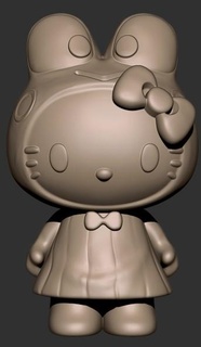 Hallo Kitty Keroppi Sanrio niedlich kuromi Melodie Zahl Skulptur Liebe 3d print model - Mito3D