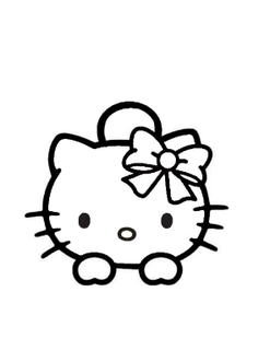 Ciao gattino portachiavi cravatta arte angelo carina kawaii tenero sanrio eccetera 3d print model - Mito3D